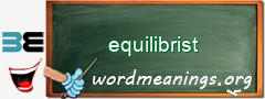 WordMeaning blackboard for equilibrist